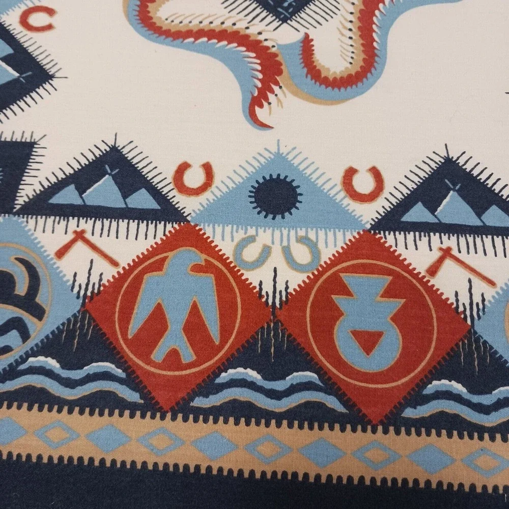 Vntg USA MADE Aztec Bandana COTTON Southwestern West Handkerchief Arizona Native